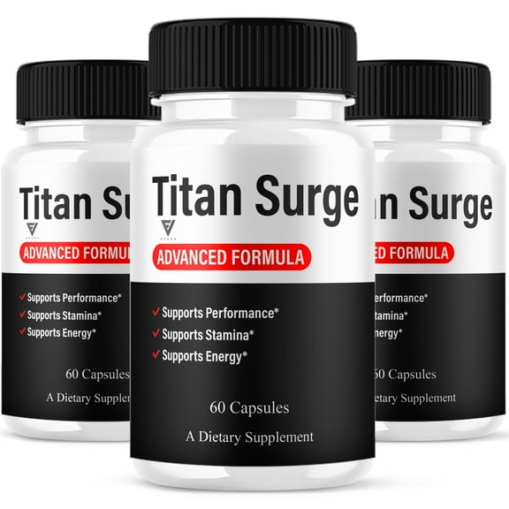 (3 Pack) Titan Surge Maximum Performance Support, TitanSurge Advanced Daily Health Support (180 Capsules)