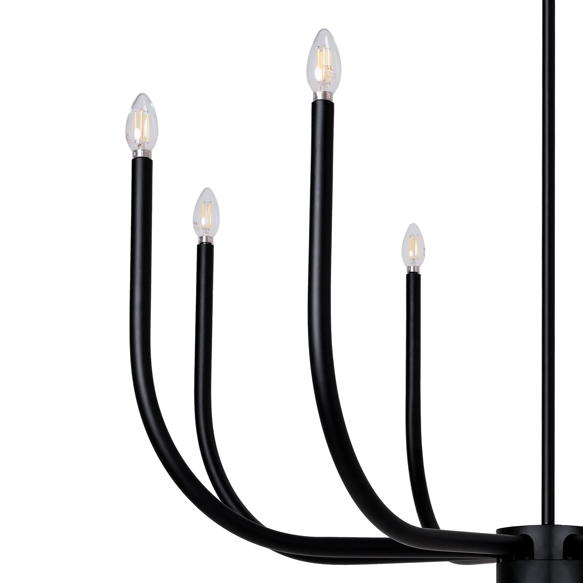 LNC Bohonicist 8 -Light Matte Black Metal Metal Chandelier