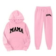 thumbnail image 4 of ChaoLingNeng Girls Sweatsuit Size 5 Graphic Print Crew Neck Long Sleeve Warm Hoodie Sweatshirts and Sweatpants Fashion Fall Kids 2pcs Outfits,8-9 Years, 4 of 4