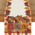 thumbnail image 6 of Loyerfyivos Turkey Maple Leaves Thanksgiving Table Runner, Seasonal Fall Harvest Holiday Kitchen Dining Table Decoration for Indoor Outdoor Home Party Decor 13 x 72 Inch, 6 of 6