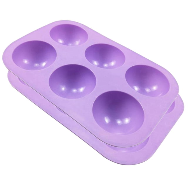 de silicona de media para hornear cupcakes, antiadherentes, sin BPA, silicona de grado alimenticio, aptos para lavavajillas, de s perfecl Molde de pastel semi silicona
