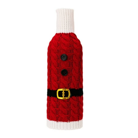 

Christmas Decorations Christmas Decorations Knitted Wine Bottle Sleeves Woolen Champagne Wine Sleeves Christmas Snowflake Wine Sleeves