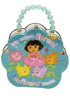 Flower Purse - Dora the Explorer - My Flowers Friends Tin Box New Gifts 467717-3