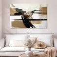 thumbnail image 2 of Elephant Stock Beige Chaotic Streaks I Wall Art - Horizontal Canvas Wall Art - Living Room Wall Decor - Abstract Canvas - Black And White Decor - 51" x 34", 2 of 8