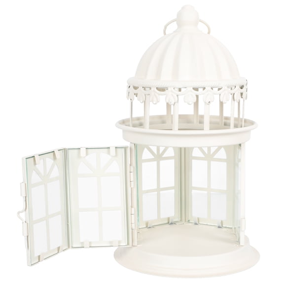 Patio Lanterns Outdoor Wrought Wind Lamp Retro Candleholder Woman