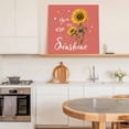 thumbnail image 5 of Framed Canvas Wall Art for Living Room You Are My Sunshine Wall Decor, Bee Heart Floral Pink Aesthetic Paintings for Bedroom Office Kitchen Bathroom, Ready to Hang Artwork Wall Pictures 8x8 Inch, 5 of 9