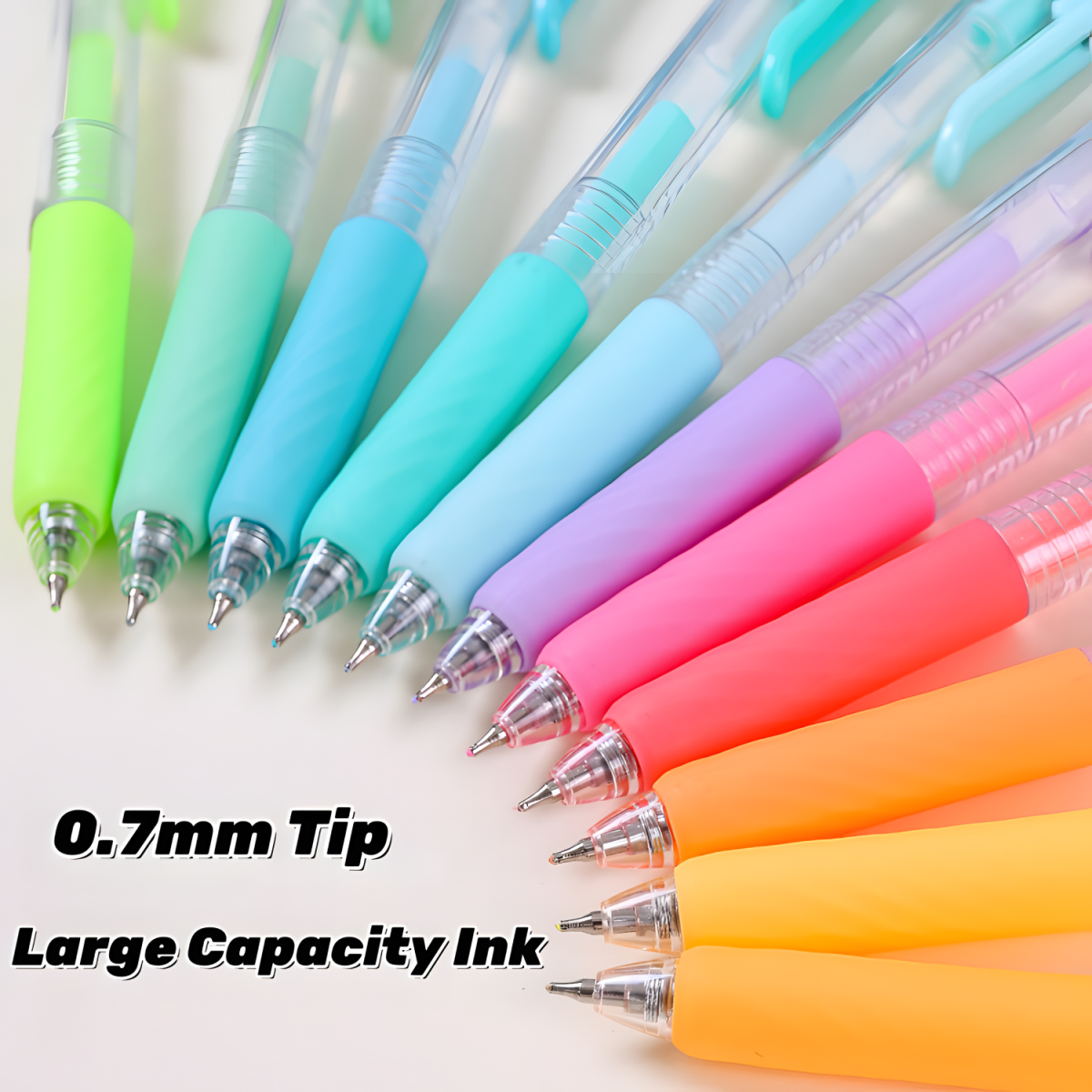 Clip Acrylic Painting Gel Pen, Retractable 0.7mm Tip, Large Capacity Ink Pens, For Diary, Card,DIY, Coloring, Doodling, Stackable Color
