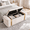 Beige, variant on Modern Storage Bench, Upholstered Ottoman Bench with Hidden Storage, Velvet Bed End Bench, Entryway Shoe Bench for Living Room Bedroom, Grey