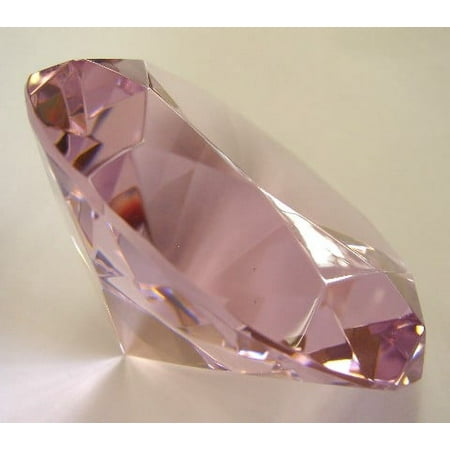 Pink Crystal Paperweight-#60 with stand