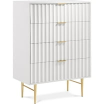 Meridian Furniture Modernist Contemporary Chest in White Medium Gloss Finish