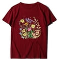 thumbnail image 1 of CEHVOM Haut pour Femme Mignon Frais Doux Vêtements Mode Col Rond Manche Courte Liquidation, 1 of 4