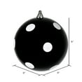 thumbnail image 2 of Vickerman 8" Black Candy Finish Ball Ornament with White Glitter Dots, 2 of 2