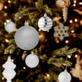 thumbnail image 4 of RN'D Christmas Snowflake Ball Ornaments - Christmas Hanging Snowflake and Ball Ornament Assortment Set with Hooks (White & Silver), 4 of 5