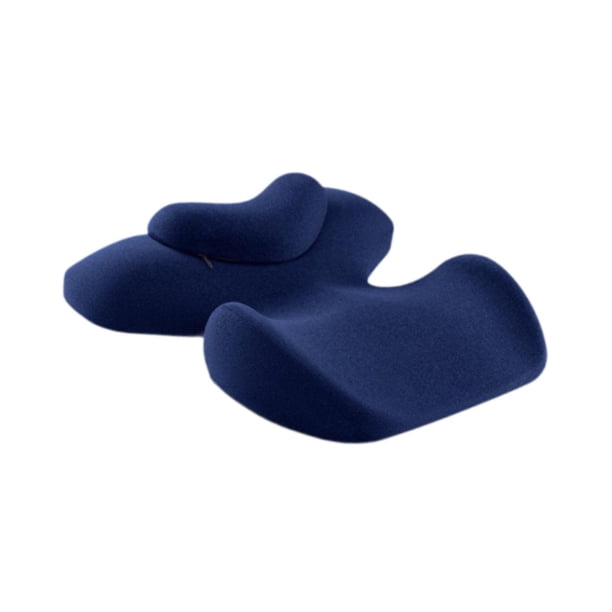 Almohada de masaje para el cuello, de espuma viscoelástica, cómoda y ergonómica para camilla de masaje. Azul oscuro