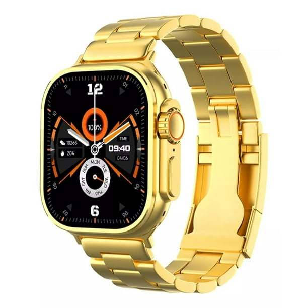 Reloj Smartwatch H9 Ultra Fralugio Metal Dorado De Lujo Nfc Dorado Fralugio Sport Walmart en linea
