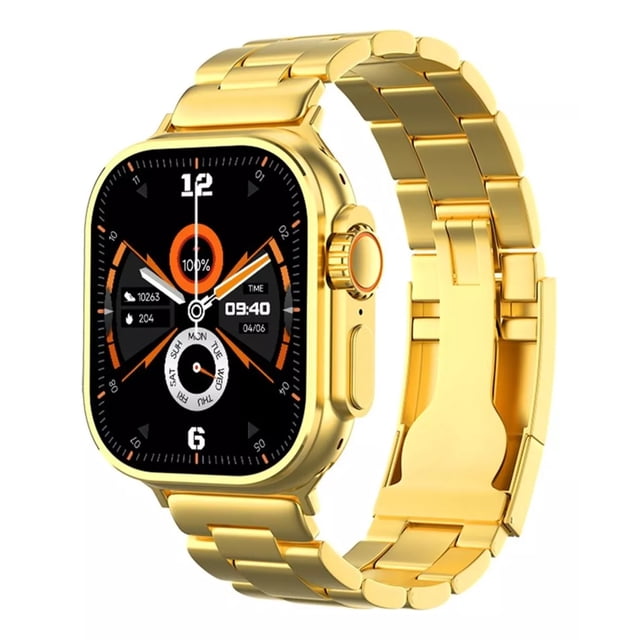 Reloj Smartwatch H9 Ultra Fralugio Metal Dorado De Lujo Nfc Dorado Fralugio Sport
