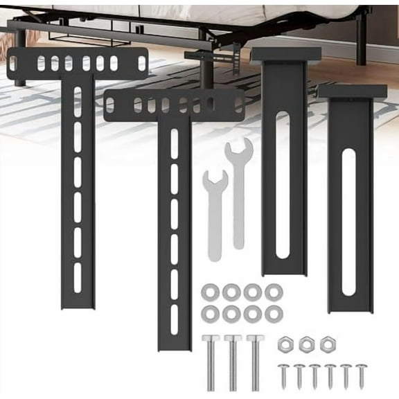 Universal Headboard Brackets for Adjustable Bed Base, Headboard Brackets for Twin/King/Queen/Full Size Bed Frame, Easy to Customize - Durable - Solid Steel(Black)$$Home Decor, Kitchen, & Other