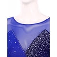 thumbnail image 6 of iiniim Women's Ballroom Modern Dance Big Swing Long Dress Waltz Competition Costume Blue M, 6 of 7