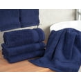 thumbnail image 2 of Cotton Paradise 100% Cotton Turkish 4 Piece Hand Towel Set, Soft Absorbent Face Towels Clearance Set, Navy Blue, 2 of 6