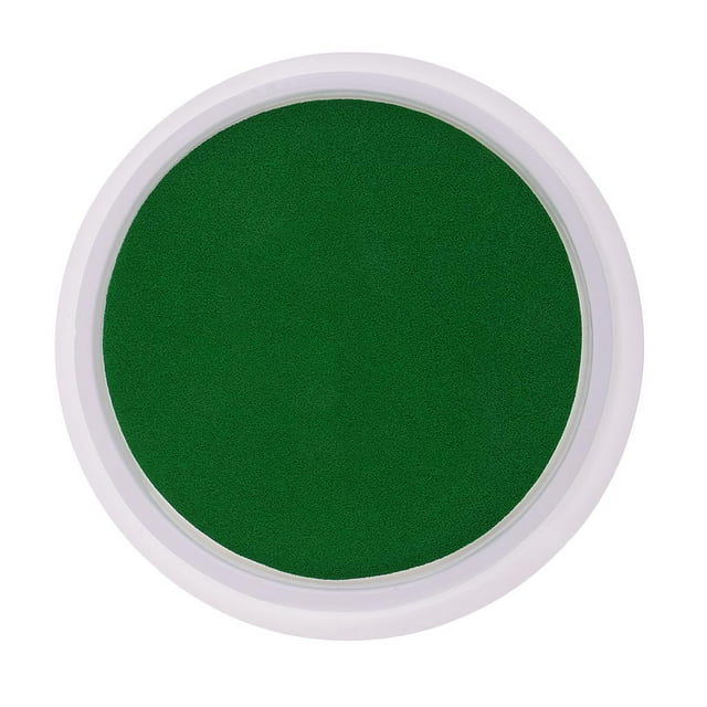 simhoa Craft Large Ink Pad Stamps Partner DIY Color, Washable Rainbow Finger Ink Pad for s Birth Footprint Stamps for Office Usage Kids Gift Green