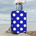 thumbnail image 4 of Uemuo Blue And White Polka Dot Printed Washable Luggage Cover - Fashion Suitcase Protector Fits 18-32 Inch Luggage -Small, 4 of 9
