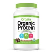Orgain Organic Plant Based Protein Powder, Creamy Chocolate Fudge - Vegan, Low Net Carbs, Non Dairy, Gluten Free, Lactose Free, No Sugar Added, Soy Free, Kosher, 2.03 Pound (Packaging May Vary)