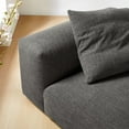 thumbnail image 4 of Solace Modular Upholstered Fabric Armless Chair in Charcoal, 4 of 9
