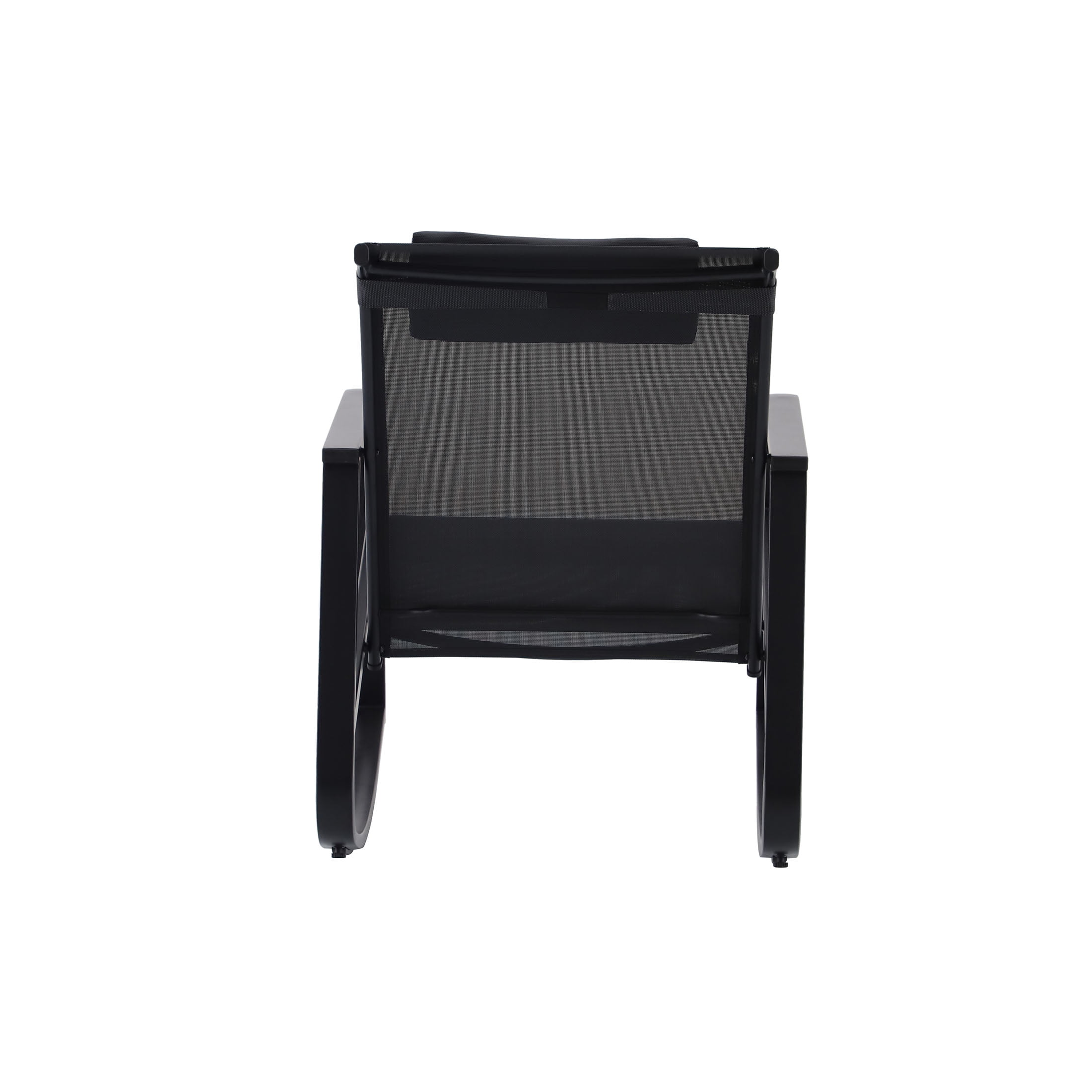 Mainstays Dashwood 3-Piece Steel Outdoor Rocker Chat Set, Black