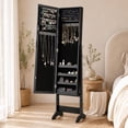 thumbnail image 2 of Costway Jewelry Mirrored Cabinet Armoire Organizer Storage Box w/ Stand Christmas Gift, 2 of 10