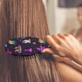 thumbnail image 3 of Mystical Halloween Pattern Hair Brush,Girls Detangling Hair Brush,Glide Through Tangles with Ease for Wet & Dry Hair,8.8"X2.8", 3 of 7