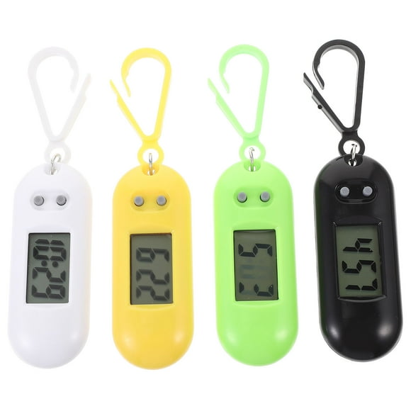 RomaMX 4Pcs Examen LED Relojes electrónicos Divertido llavero Relojes de bolsillo Relojes colgantes Color aleatorio