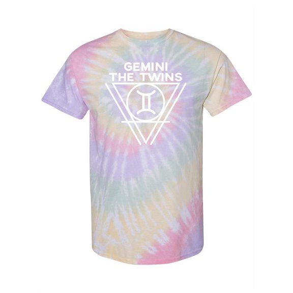 Gemini The Twins Tie-Dye Spiral Men -Smartprints Designs, Male Medium