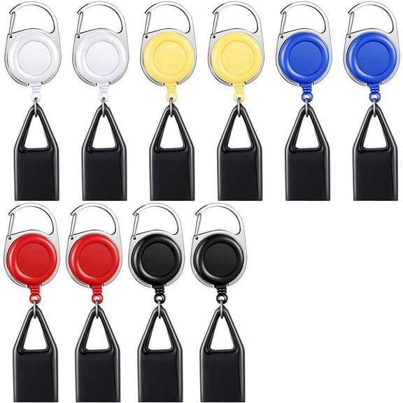 Vruelia 10 Pieces Retractable Lighter Clip Assorted Color Lighter Holder Keychain with Clip Classic Lighter Cover, Single Clip