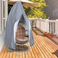 thumbnail image 3 of KAIYANG Funda para silla colgante tipo huevo, duradera, ligera, impermeable, con cremallera, color gris, 3 of 5