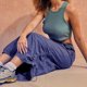 thumbnail image 4 of Faldas largas Falda de carga para mujer Falda fruncida con cordón de talle bajo Falda larga Ropa diaria Ygjytge Púrpura T S para Mujer, 4 of 7