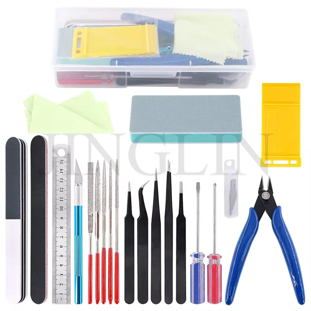 Kit de herramientas de impresora 3D, alicates diagonales de alambre electrónico, cuchillo de recorte, raspador, juego de cortador de desbarbado, pinzas, pieza de impresora 3D