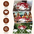 thumbnail image 7 of Red Christmas Round Tablecloth, Fitted Table Cover with Elastic for 36"-44" Round Tables, Snowman Xmas Tree Snowflake Winter Table Cloth Outdoor Indoor Dinning Party Waterproof Tablecloths, 7 of 7