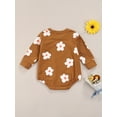 thumbnail image 4 of ZAXARRA Baby Girls Rompers, Flower Print Long-Sleeve Jumpsuit with Snaps, 4 of 9