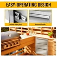 thumbnail image 5 of Outdoor Kitchen Single Drawers 24" W x 6.5" H x 23" D Inch Stainless Steel Flush Mount BBQ Single Drawer for Outdoor Kitchen Island, or Patio Grill Station, 5 of 14