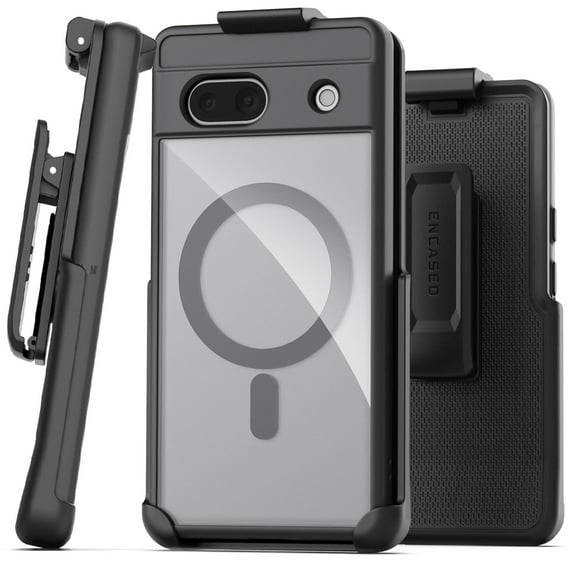 Encased Belt Case for Google Pixel 7a with Holster Clip - Compatible with MagSafe Charging and Magnetic Accessories (Black)