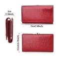 thumbnail image 4 of Cartera Piel Genuina Patrón de la Tela Rayas de cocodrilo 19x9,5x3cm Rojo, 4 of 4