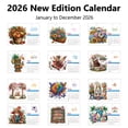 thumbnail image 2 of FLOPESN 2026 Calendar DIY Diamond Art Painting Kits, Creative Design Diamond Art Craft Paper Home Decor, Desk Calendar Desktop Ornaments, 2 of 7