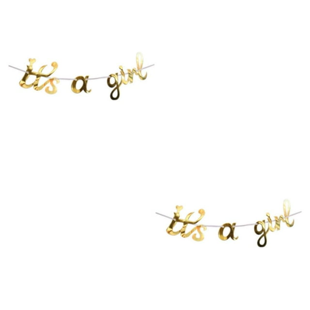 Guardoinrt Good Demonstrating Effect And Stand-out Shower Banner Metal Luster Home Gold it'sagirl 2Set