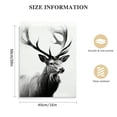 thumbnail image 2 of JEUXUS Canvas Wall Art Forest Landscape Black And White Prints Black And White Elk Picture Wild Animal Posters Elk Canvas Black And White Landscape Painting Elk Artwork Modern Nature Art  16x20 in, 2 of 5