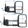 thumbnail image 1 of K-Source Exterior Towing Mirror 62075G OEM Replacement; 12 Inch x 7-3/4 inch Including a Spot Mirror; 4 Inch Extension; Electric; With Turn Signal Indicator; With Heated Mirrors; Folding; Black, 1 of 4