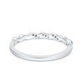 thumbnail image 3 of Simulated Cubic Zirconia Size-5 Twist Infinity Band Ring Wedding Band 925 Sterling Silver, 3 of 7