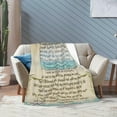 thumbnail image 5 of Footprints in The Sand Poem Blanket Throw Blanket Ultra-Soft Cozy Micro Fleece Blanket for Sofa, Bed & Travel Use-All Seasons Suitable 50"X40" Inch, 5 of 6