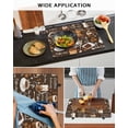 thumbnail image 5 of Large Induction Cooktop Protector Mat Coffee Stove Top Covers for Electric Stove, Brown Retro Coffee Theme Beans Latte Tea Cup Decorative Stove Burner Cover Mats, Glass Top Stove Cover, 5 of 7