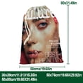 thumbnail image 3 of Billie Eilish Bolsa de regalo con cierre de cinta navideño para decoración de Navidad,39cm×30 cm., 3 of 6