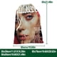 thumbnail image 3 of Billie Eilish Bolsa de regalo con cierre de cinta navideño para decoración de Navidad, 20 cm × 31 cm., 3 of 6